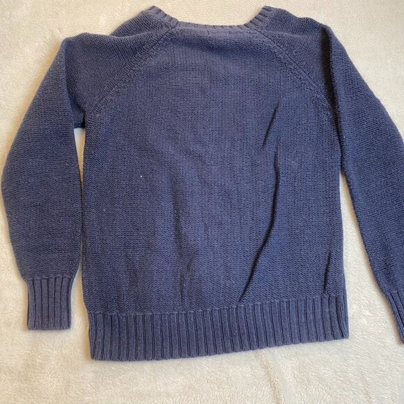 Old Navy Women's Sweater Large Long Sleeve Crew Neck Navy Cable Knit Cozy Casual - Picture 6 of 6